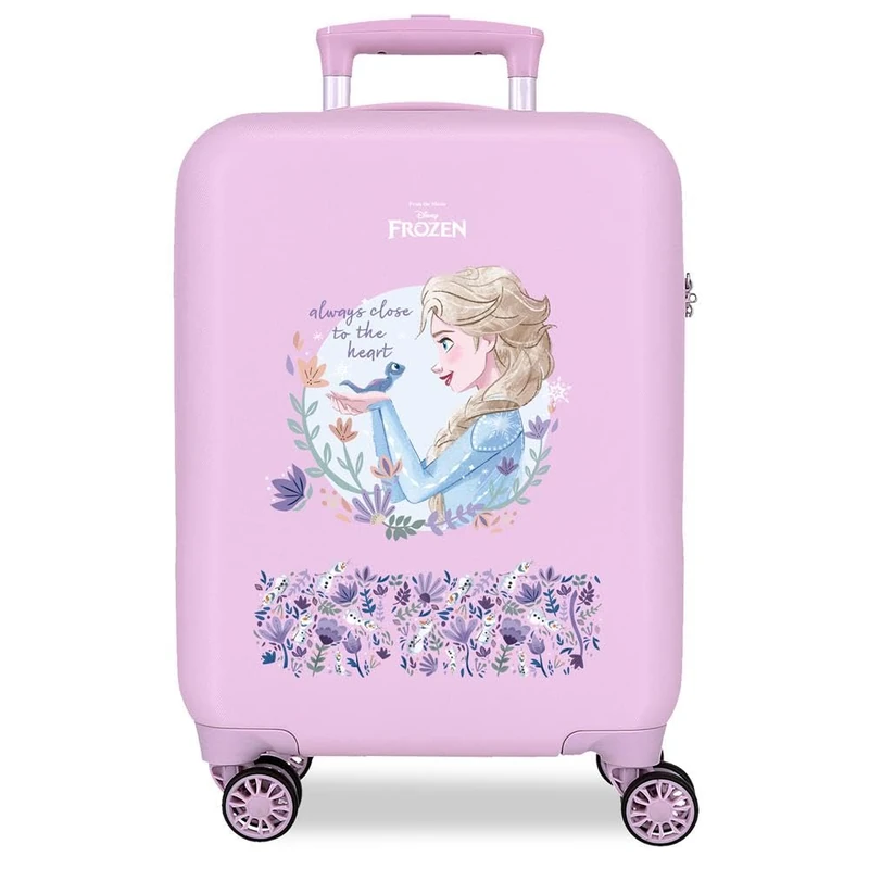 Joumma Disney Close to The Heart Frozen Cabin Suitcase Purple 33 x 50 x 20 cm Rigid 2 kg Combination Lock Side ABS 2 kg 33L Hand Luggage, Berry, One Size, Cabin Suitcase