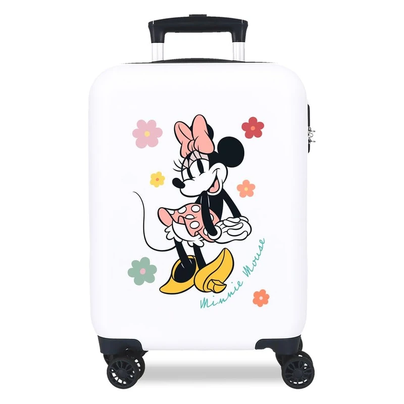Disney Joumma Minnie & Friends Cabin Suitcase White 33 x 50 x 20 cm Rigid 2 kg Combination Lock Side ABS 2 kg 33L Hand Luggage, White, One Size, Cabin Suitcase - Image 1