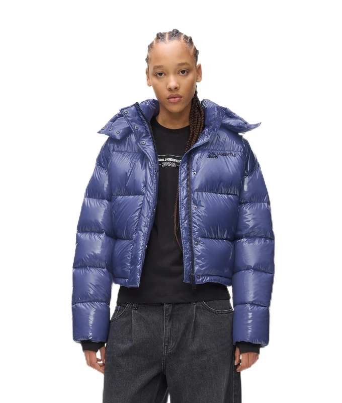 KARL LAGERFELD JEANS, Women's, Boxy Puffer, Boxy Fit, Blue, XS