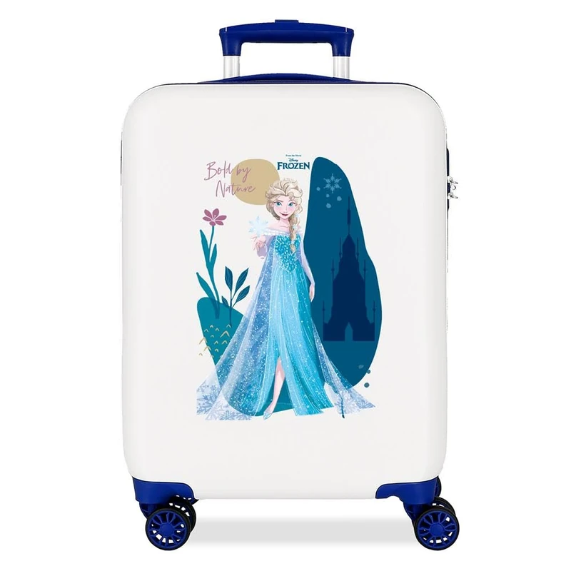 Disney Frozen Nature is Magical Children's Hard Case Combination Lock Side 4 Wheels Hand Luggage is Made of ABS, a Rigid and Lightweight Material., Nature, One Size, Suitcase
