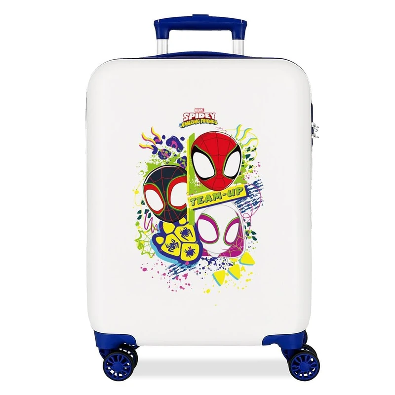 Joumma Marvel Team Spidey Cabin Suitcase White 38 x 55 x 20 cm Rigid 2 kg Combination Lock Side ABS 2 kg 35L Hand Luggage, White, One Size, Cabin Suitcase