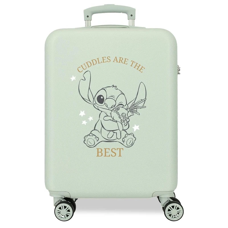 Disney Joumma Stitch Cabin Suitcase Green 38 x 55 x 20 cm Rigid 2 kg Combination Lock Side ABS 2 kg 35L Hand Luggage, Green, One Size, Cabin Suitcase