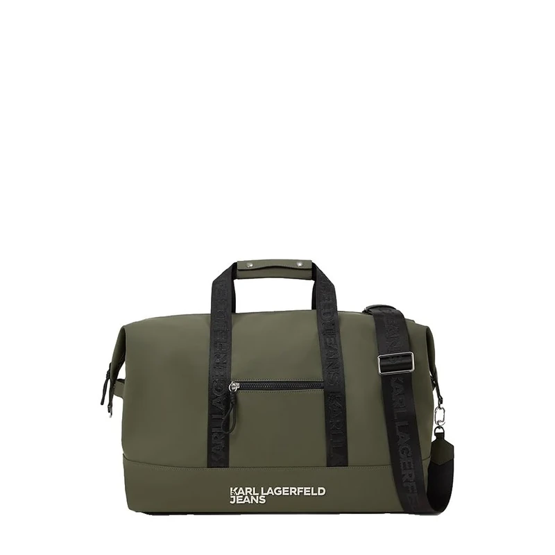 Karl Lagerfeld Jeans, Men's, Coated Pu Weekender, Green, One Size
