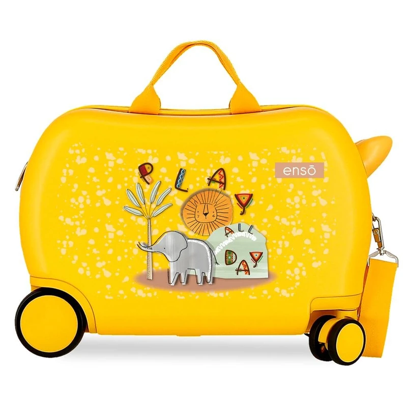 Enso Play All Day Children's Suitcase Yellow 45 x 31 x 20 cm Rigid 1.8 kg Combination Lock Side ABS 1.8 kg 27.9L Hand Luggage, Lemon Tree, One Size, Children's Suitcase