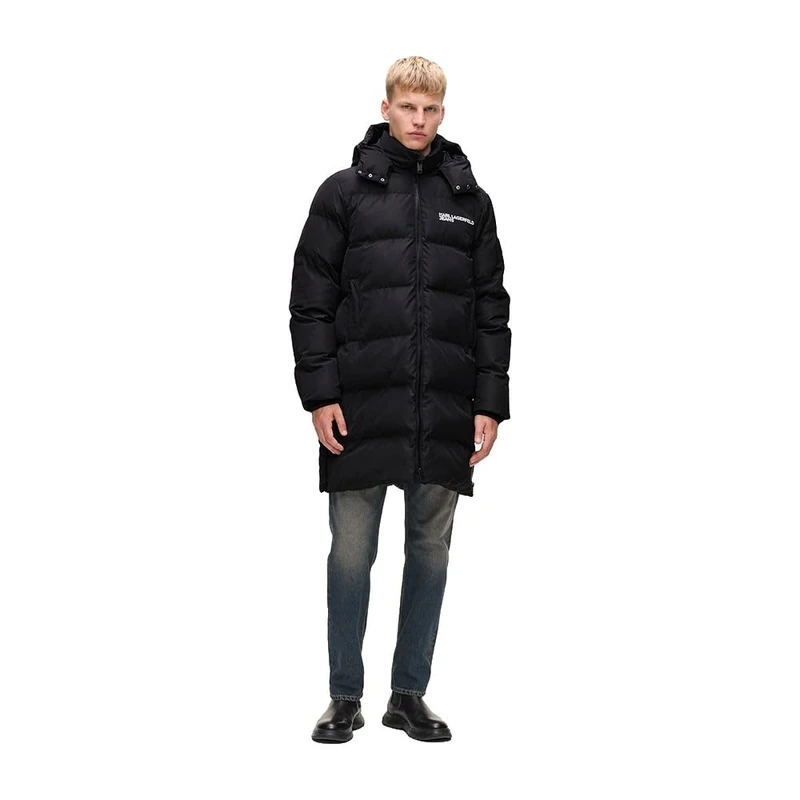 KARL LAGERFELD JEANS Men Long Puffer Black L
