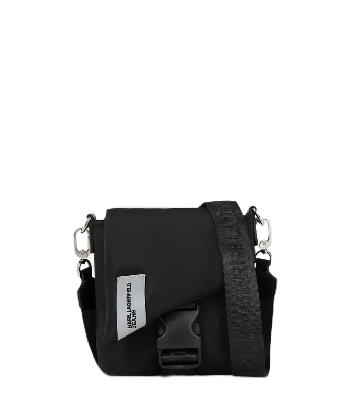 KARL LAGERFELD JEANS, Men's, Padded Nylon Crossbody, Black, One size