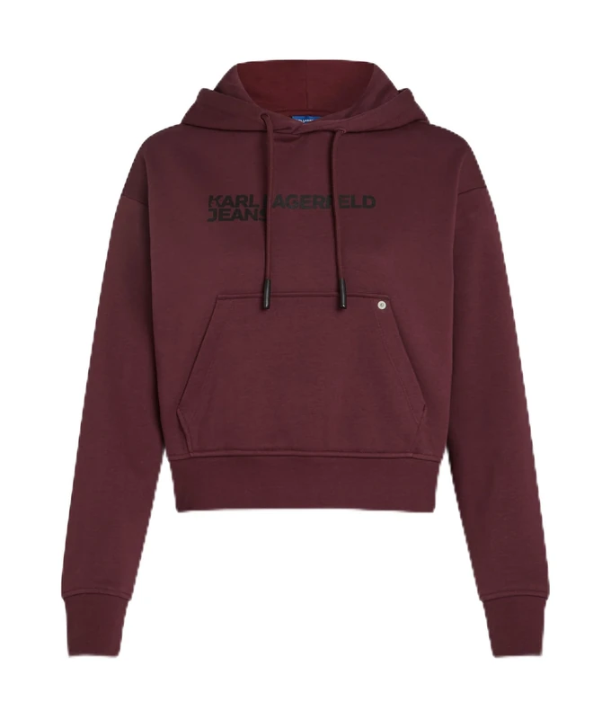 KARL LAGERFELD JEANS, Women's, Essentail Logo Hoddie, Regular Fit, Purple, M