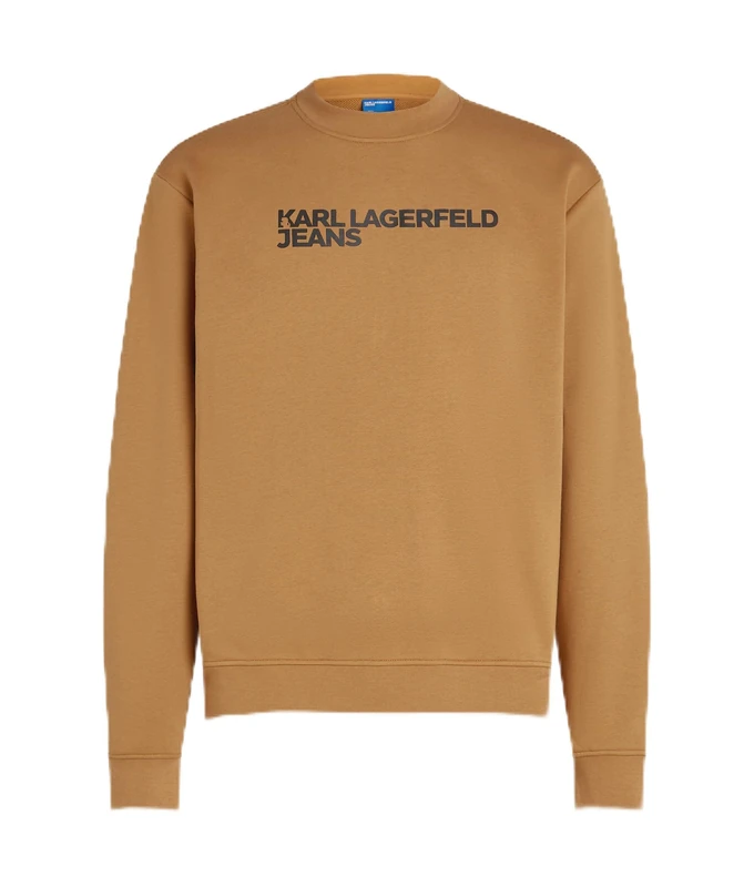 KARL LAGERFELD JEANS, Men's, Essential Logo Sweat, Regular Fit, Brown, L