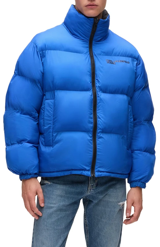 KARL LAGERFELD JEANS Men's Reversible Puffer Jacket - Blue