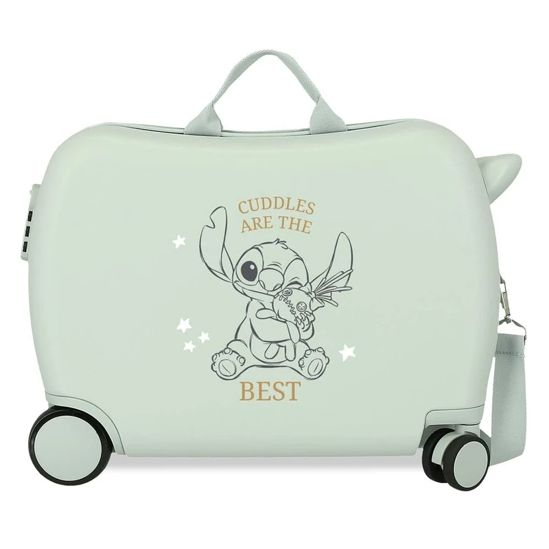 Disney Adorable Stitch Moods Cabin Suitcase Hard ABS Side Combination Lock 4 Wheels Double Luggage Hand Luggage, Cuddles, One Size, Children's Suitcase