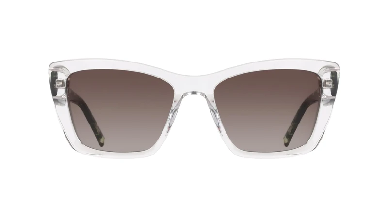 DKNY Women's Sunglasses DK554S - Crystal Clear with Gradient Grey Lens