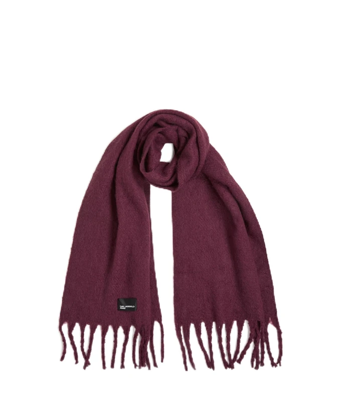 KARL LAGERFELD JEANS, Women's, Chunky Furry Scarf, Purple, One size