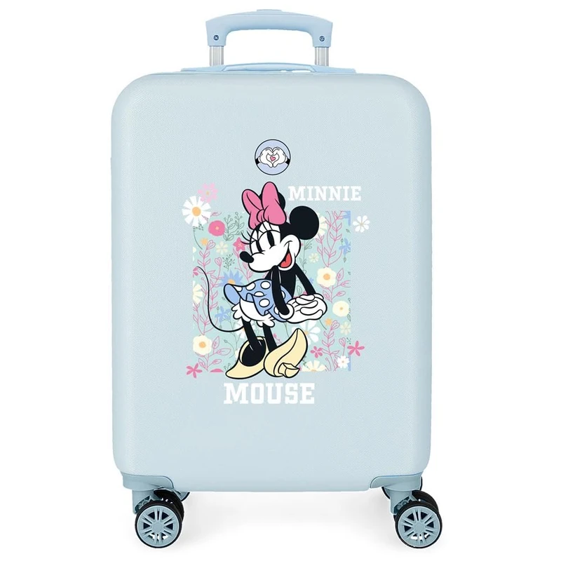 Joumma Disney Minnie Happy Cabin Suitcase Blue 38 x 55 x 20 cm Rigid 2 kg Combination Lock Side ABS 2 kg 35L Hand Luggage, Blue, One Size, Cabin Suitcase