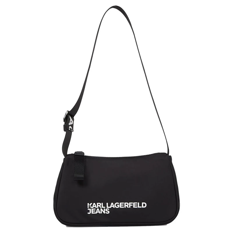 KARL LAGERFELD JEANS, Women's, Essential Nylon Shoulder Bag, Black, One size