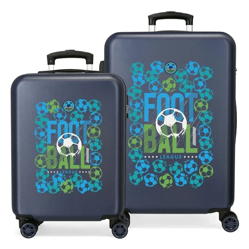Joumma Roll Road GOL Suitcase Set Blue 55/65 cm Rigid 7.5 kg Combination Lock Side ABS 7.5 kg 91L Hand Luggage, Blue, One Size, Suitcase Set