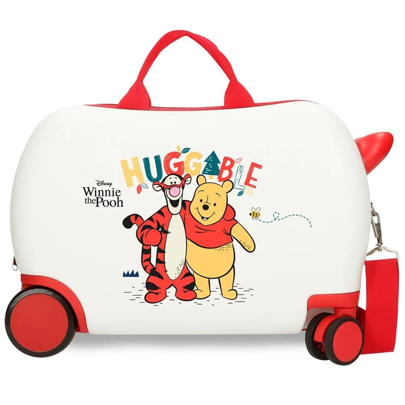 Joumma Disney Winnie The Pooh 2 Children's Suitcase White 45 x 31 x 20 cm Rigid 1.8 kg Combination Lock Side ABS 1.8 kg 27.9L Hand Luggage, White, One Size, Children's Suitcase