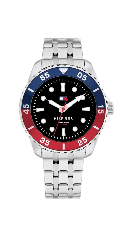 Tommy Hilfiger Three Hand Quartz Movement Watch for Youth with Silver Stainless Steel Bracelet - 1720048