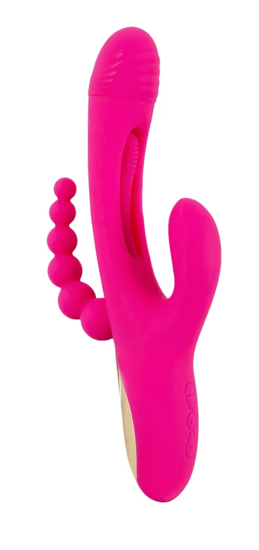 Sweet Smile Triple Vibe with Flicking Tongue Pink 24.4 cm