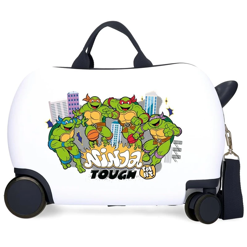 Joumma Nickelodeon Ninja Attack Children's Suitcase White 45 x 31 x 20 cm Rigid 1.8 kg Combination Lock Side ABS 1.8 kg 27.9L Hand Luggage, White, One Size, Children's Suitcase