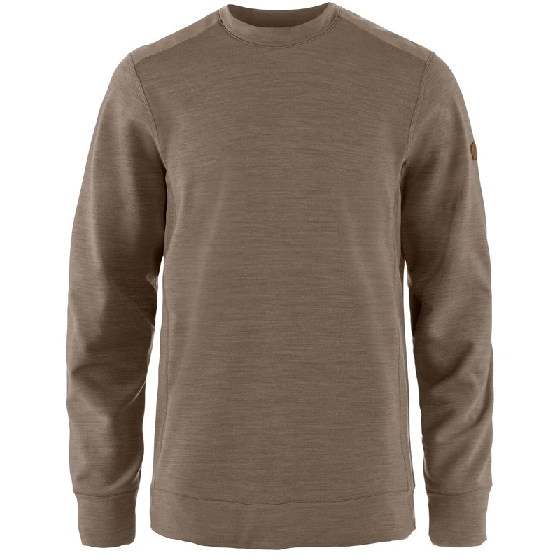 FJALLRAVEN Keb Fleece Crew Neck M Suede Brown