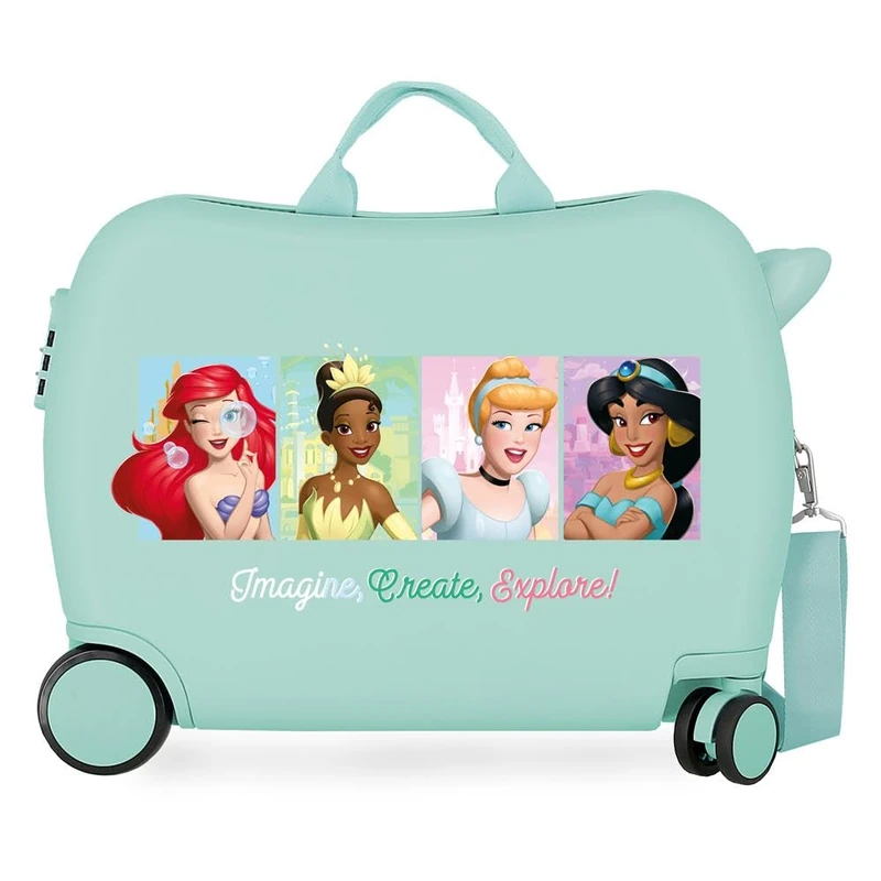 Joumma Disney Princess Children's Suitcase Blue 50 x 38 x 20 cm Rigid 1.8 kg Combination Lock Side ABS 1.8 kg 38L Hand Luggage, Blue, One Size, Children's Suitcase