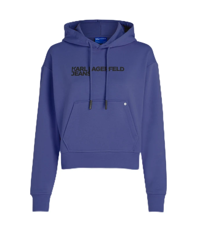 KARL LAGERFELD JEANS, Women's, Essentail Logo Hoddie, Regular Fit, Blue, M