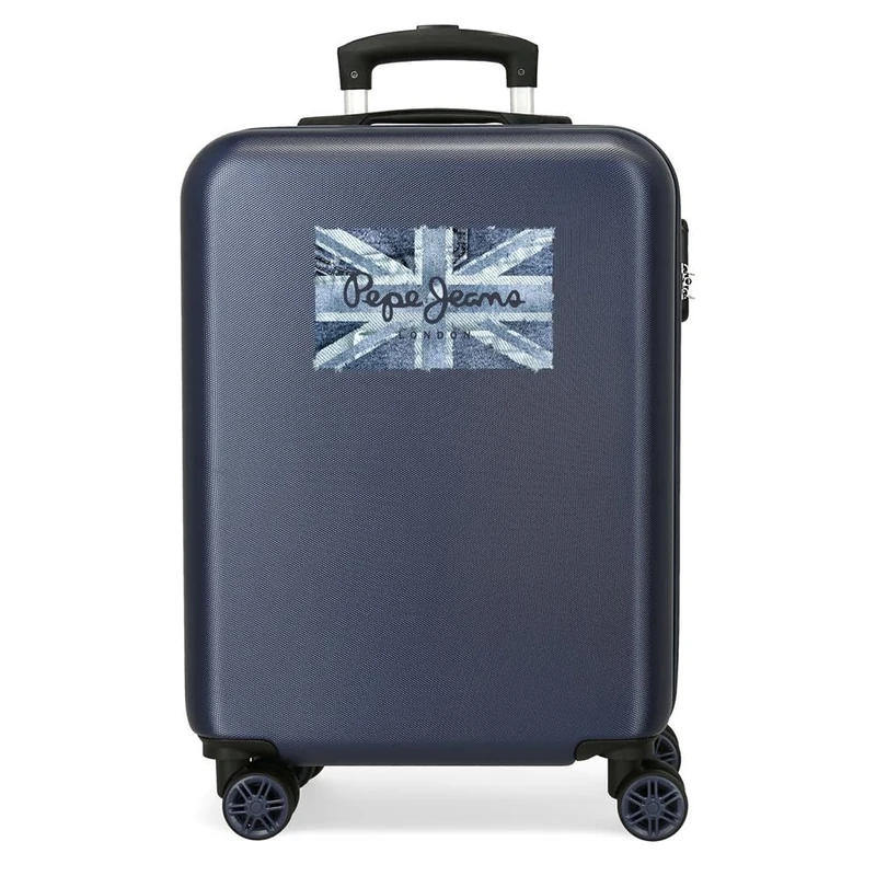 Pepe Jeans Jebb Cabin Suitcase Blue 38x55x20cm Rigid 2kg Combination Lock Side ABS 2kg 35L Hand Luggage by Joumma Bags, Blue, One Size, Cabin Suitcase