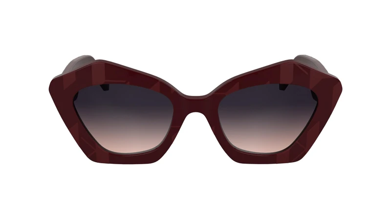 KARL LAGERFELD Women's Sunglasses KL6199S - Burgundy with Gradient Purple/Rose Lens
