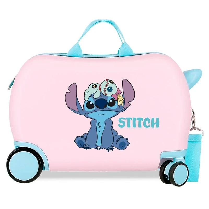 Disney Joumma Stitch in The World Children's Suitcase Pink 45 x 31 x 20 cm Rigid 1.8 kg Combination Lock Side ABS 1.8 kg 27.9L Hand Luggage, Pink, One Size, Children's Suitcase