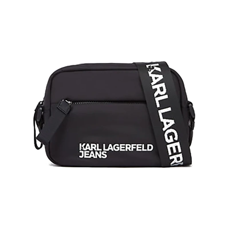 KARL LAGERFELD JEANS, Men's, Essential Nylon Crossbody, Black, One size