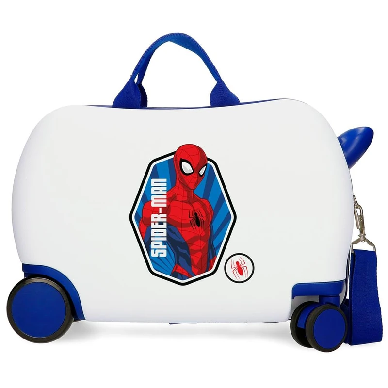 Joumma Marvel Spiderman Geo Children's Suitcase White 45 x 31 x 20 cm Rigid 1.8 kg Combination Lock Side ABS 1.8 kg 27.9L Hand Luggage, White, One Size, Children's Suitcase