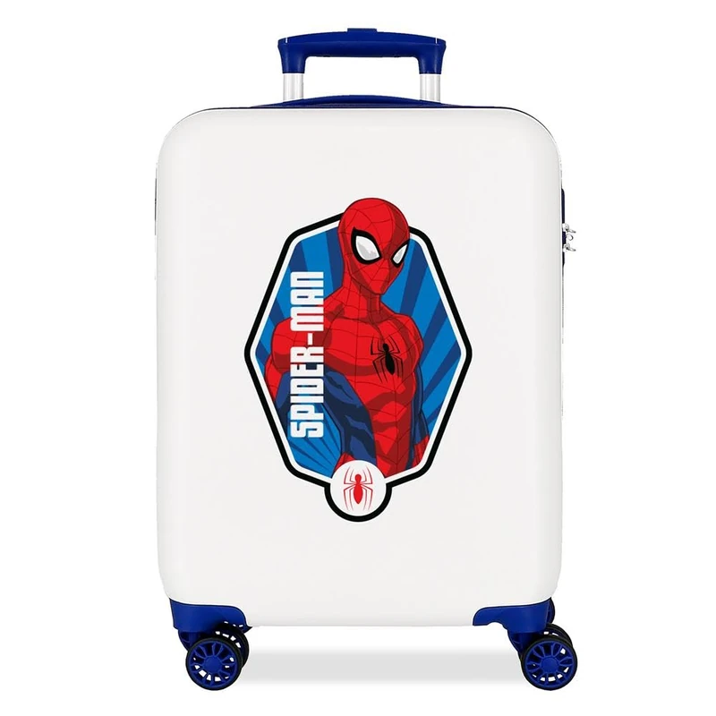 Joumma Marvel Spiderman Geo Cabin Suitcase White 38 x 55 x 20 cm Rigid 2 kg Combination Lock Side ABS 2 kg 35L Hand Luggage, White, One Size, Cabin Suitcase