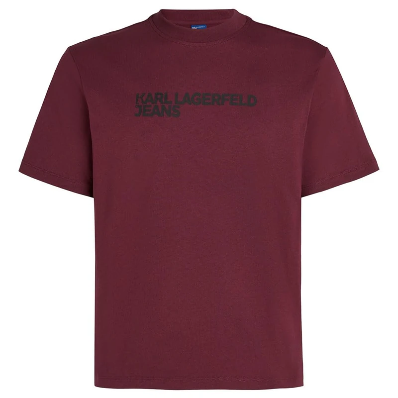 KARL LAGERFELD JEANS Women Regular Short Sleeve Essential T-Shirt Zinfandel XS - Image 1