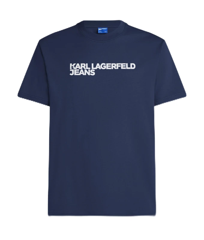 KARL LAGERFELD JEANS Men Regular Short Sleeve Essential T-Shirt Black Iris S