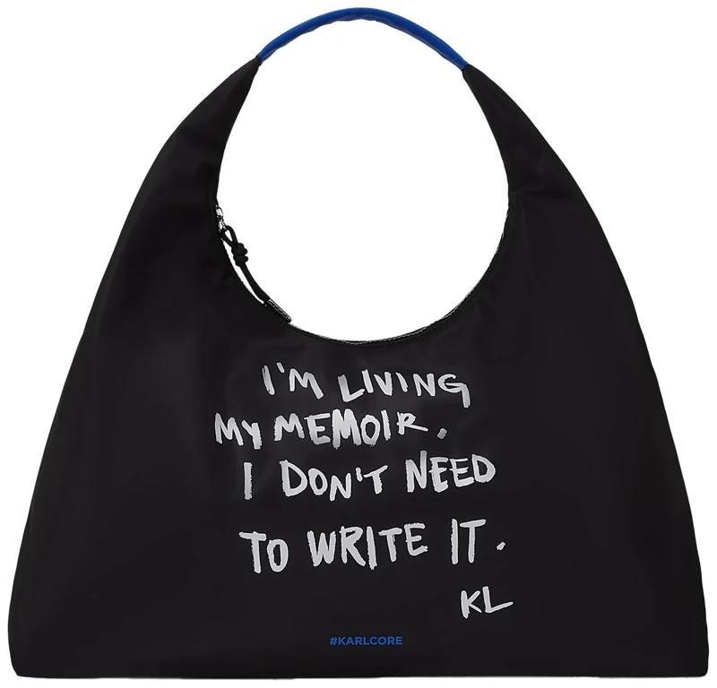 KARL LAGERFELD JEANS, Women's, Active Bag Karl Quote, Black, One size