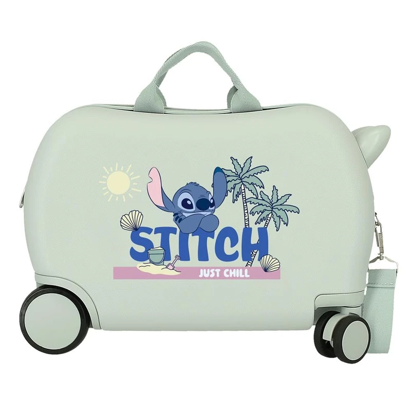 Disney Joumma Stitch Just Chill Children's Suitcase Green 45 x 31 x 20 cm Rigid 1.8 kg Combination Lock Side ABS 1.8 kg 27.9L Hand Luggage, Green, One Size, Children's Suitcase
