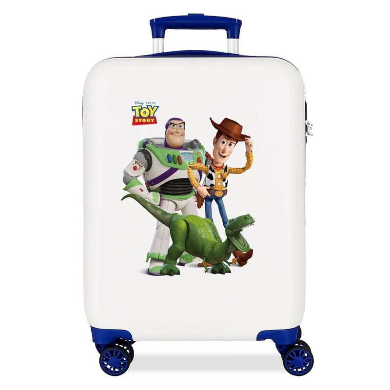 Joumma Disney Family Pixar Cabin Suitcase White 38 x 55 x 20 cm Rigid 2 kg Combination Lock Side ABS 2 kg 35L Hand Luggage, White, One Size, Cabin Suitcase