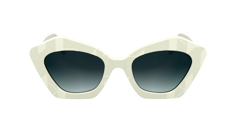 KARL LAGERFELD Women's Sunglasses KL6199S - White with Gradient Blue Lens