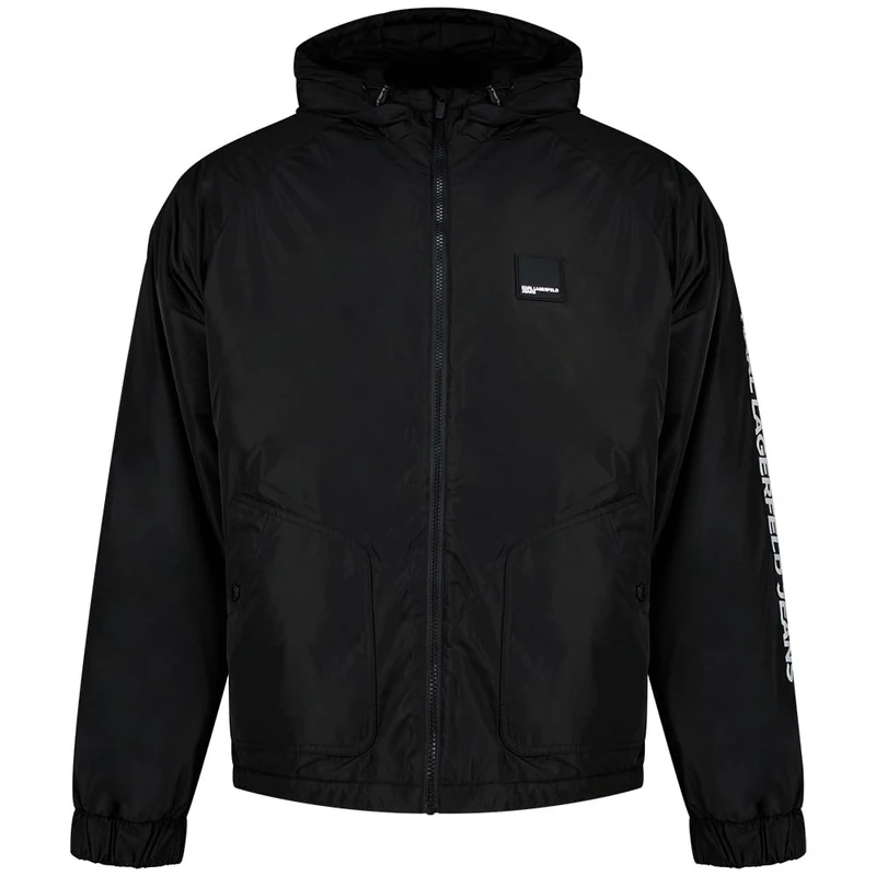 KARL LAGERFELD JEANS, Men's, Padded Logo Jacket, Regular Fit, Black, L