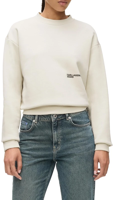 KARL LAGERFELD JEANS, Women's, Bandana Logo Sweat, Regular Fit, Beige, L