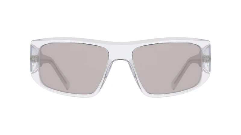 DKNY Unisex DK555S Sunglasses, Crystal Clear, 57, crystal clear, 57