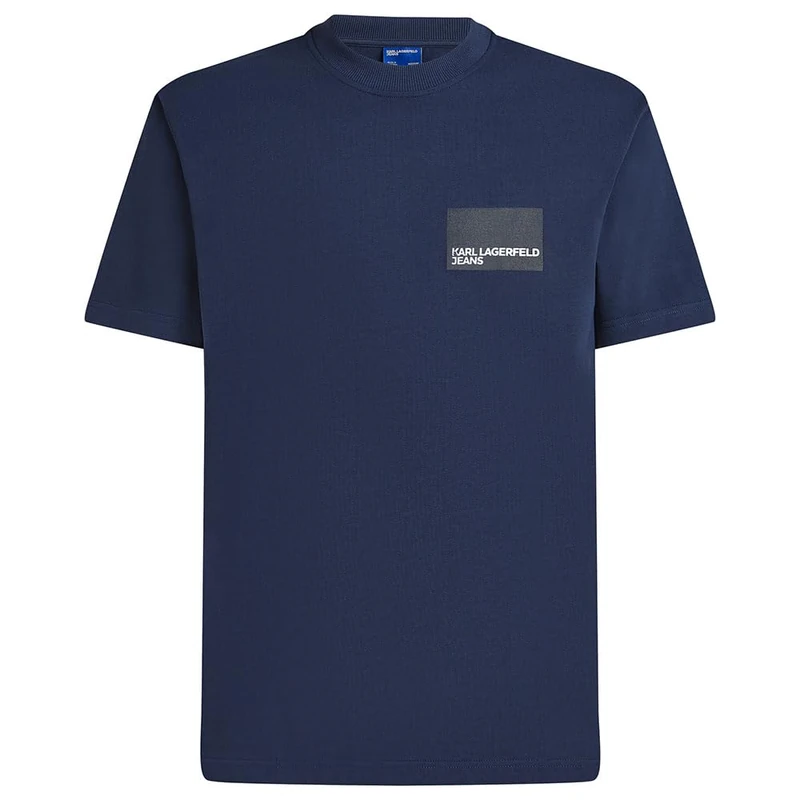KARL LAGERFELD JEANS, Men's, Regular Short Sleeve Box Logo Tee, Regular Fit, Black, XL