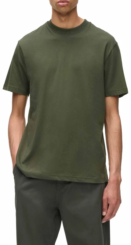 KARL LAGERFELD JEANS, Men's, Regular Short Sleeve Rubber Patch Tee, Regular Fit, Forest Night, Xs Green