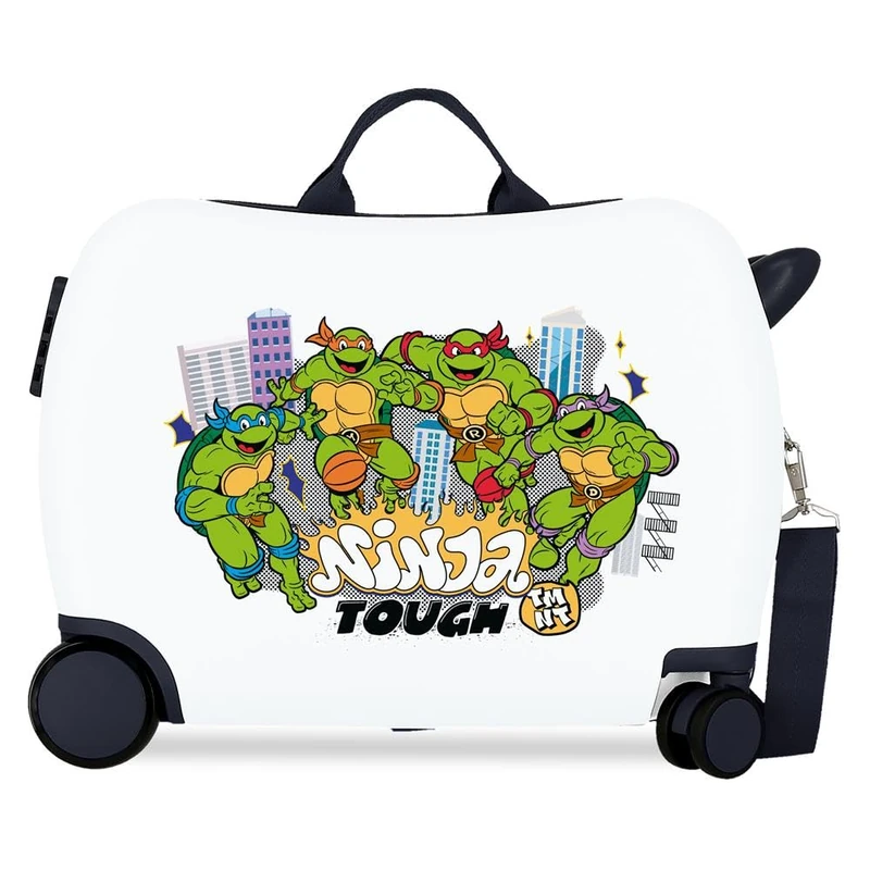 Joumma Nickelodeon Ninja Attack Children's Suitcase White 50 x 38 x 20 cm Rigid 1.8 kg Combination Lock Side ABS 1.8 kg 38L Hand Luggage, White, One Size, Children's Suitcase
