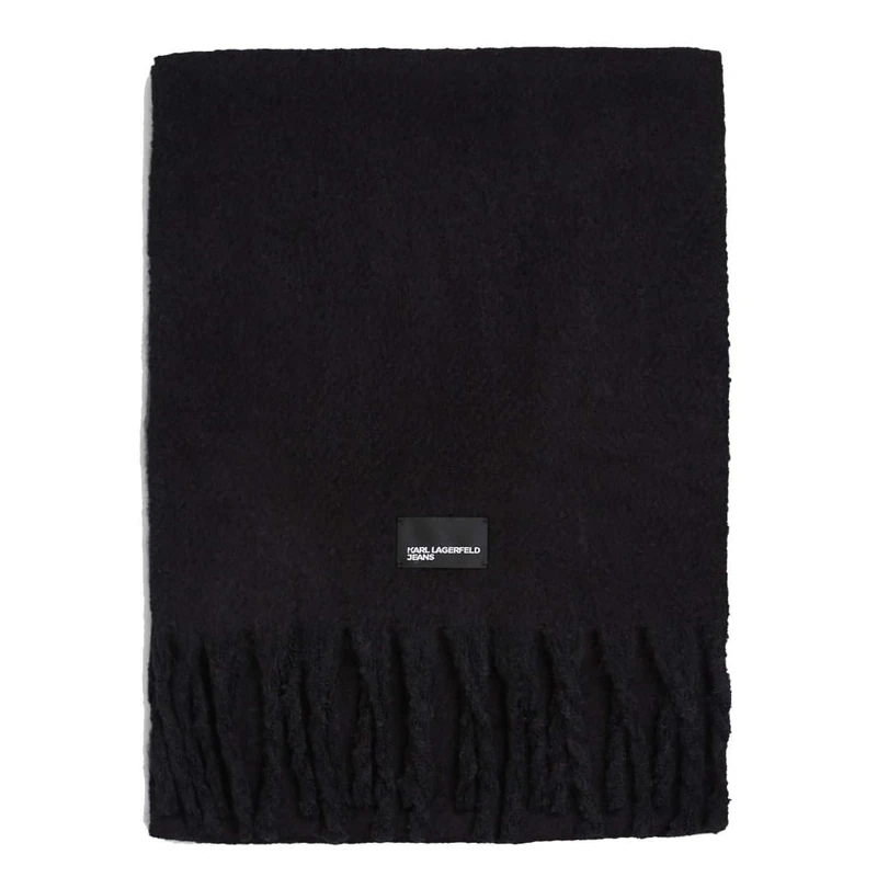 KARL LAGERFELD JEANS, Women's, Chunky Furry Scarf, Black, One size