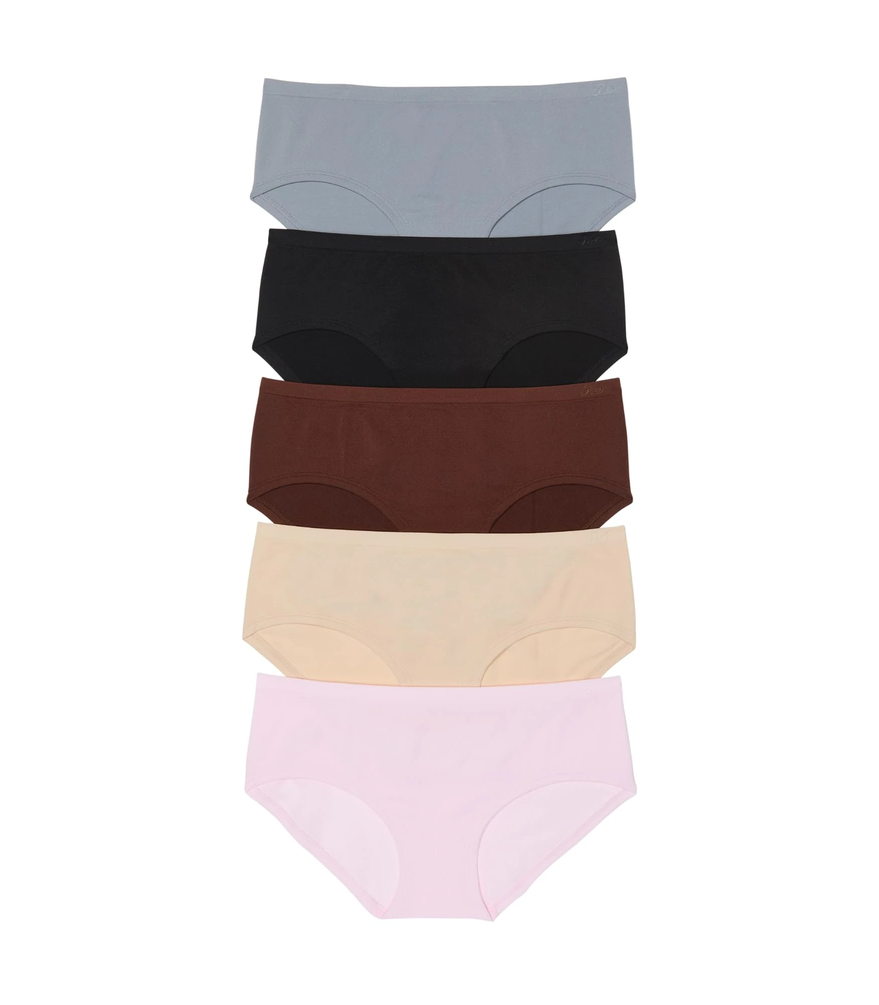 Victoria's Secret PINK Women's Seamless Hipster Underwear, Moderate Coverage Panties for Women, Multi Pack (XS-XXL), Brown Basic, S