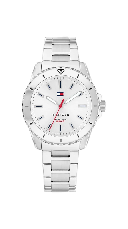 Tommy Hilfiger Three Hand Quartz Movement Watch for Youth with Silver Stainless Steel Bracelet - 1720051