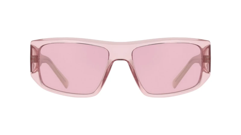 DKNY Women's Sunglasses DK555S - Crystal Rose with Solid Mauve Flash Lens