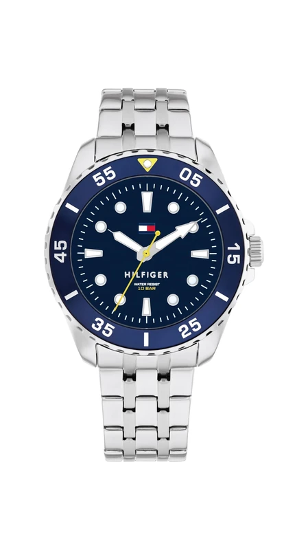 Tommy Hilfiger Three Hand Quartz Movement Watch for Youth with Silver Stainless Steel Bracelet - 1720049
