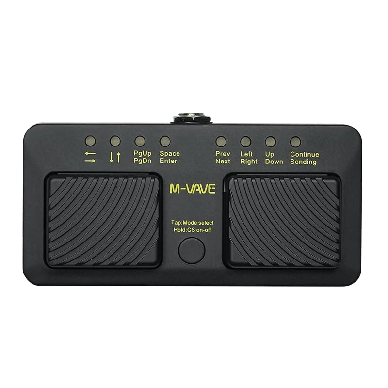 M-Vave Cube Turner Pro - Bluetooth foot pedal for sheet music/lyrics on Phones, Tablets and Computers